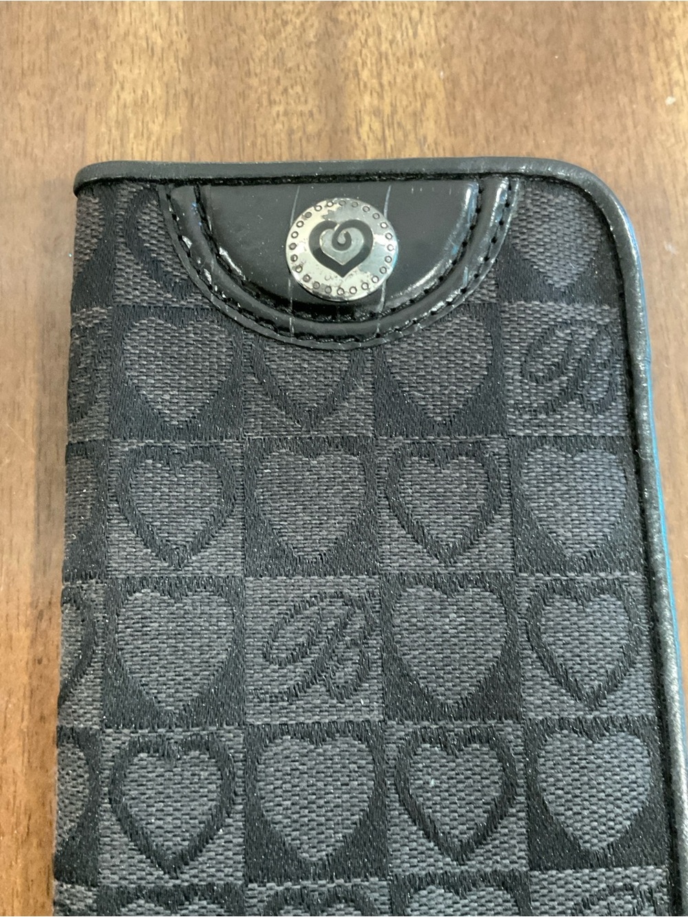 Brighton Black Logo Metal Heart pattern Eyeglasses Sunglasses Soft Case Fabric - Picture 3 of 10